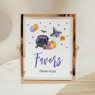 Paarse Little Boo Ghost Baby shower Favorieten Poster