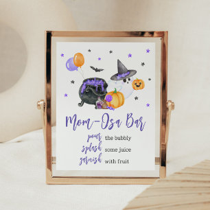 Paarse Little Boo Ghost Baby shower Mom Osa Bar Poster