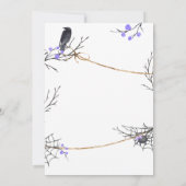 Paarse Little Boo Halloween Baby shower Kaart (Achterkant)