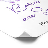 Paarse Little Boo Halloween-baby's zijn zoet Poster (Hoek)