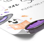 Paarse Little Boo Halloween-baby's zijn zoet Poster (Hoek)