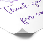 Paarse Little Boo Halloween Bedankt voor je komst Poster (Hoek)