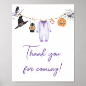 Paarse Little Boo Halloween Bedankt voor je komst Poster (Voorkant)
