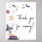 Paarse Little Boo Halloween Bedankt voor je komst Poster (Voorkant)