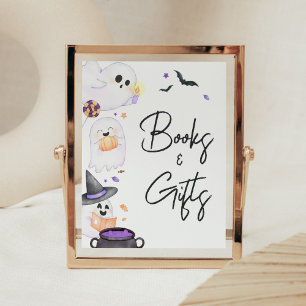 Paarse Little Boo Halloween boeken en geschenken Poster