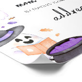 Paarse Little Boo Halloween Envelope Station Poster (Hoek)