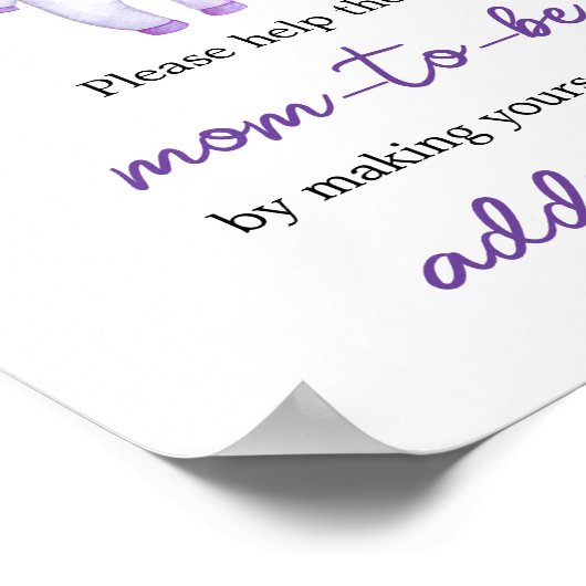 Paarse Little Boo Halloween Envelope Station Poster (Hoek)