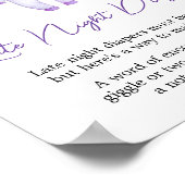 Paarse Little Boo Halloween Late Night Luiers Poster (Hoek)