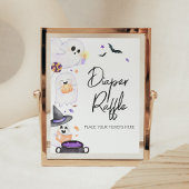 Paarse Little Boo Halloween Luierraffel Poster