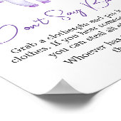 Paarse Little Boo Halloween Zeg geen Baby Poster (Hoek)