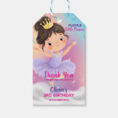 Paarse Little Princess Ball Gift Label Cadeaulabel (Voorkant)