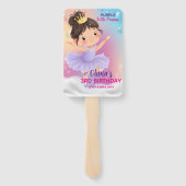 Paarse Little Princess Ball set van fans Handwaaier (Achterkant)