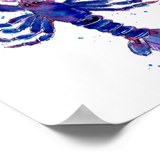 Paarse Lobster Poster (Hoek)