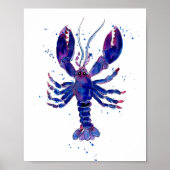 Paarse Lobster Poster (Voorkant)