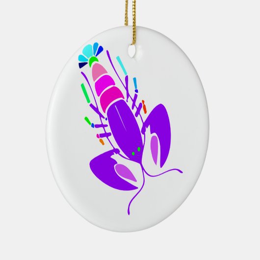 PAARSE LOBSTER ROUND ORNAMENT (Rechts)