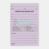 Paarse Logo Berichtenbericht aan  Post-it® Notes (Voorkant)