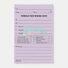 Paarse Logo Berichtenbericht aan  Post-it® Notes