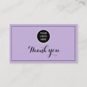 Paarse Logo Dank u Business Reward Punch Klantenkaartje (Voorkant)