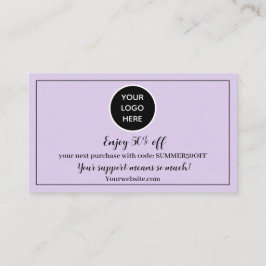 Paarse Logo Dank u Business Reward Punch Klantenkaartje