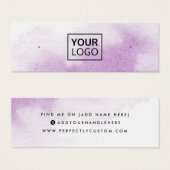 Paarse logo met oplegkaart mini visitekaartjes (Voorkant /achterkant)