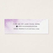 Paarse logo met oplegkaart mini visitekaartjes (Achterkant)