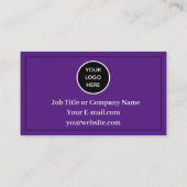 Paarse Logo Modern Business Reward Punch Klantenkaartje (Achterkant)