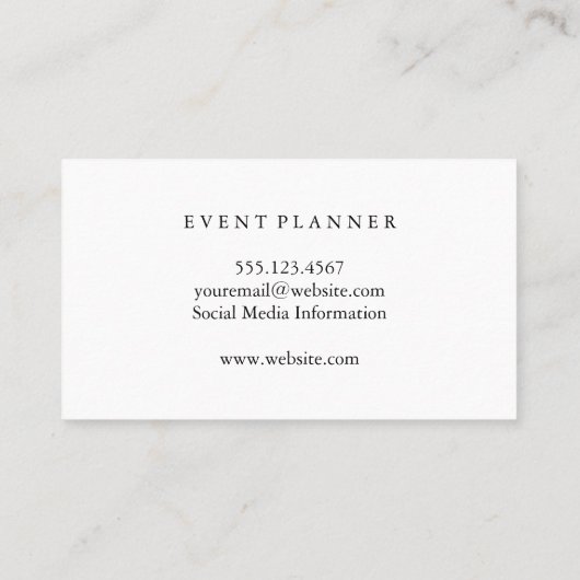 Paarse Logo | Modern Visitekaartje (Achterkant)