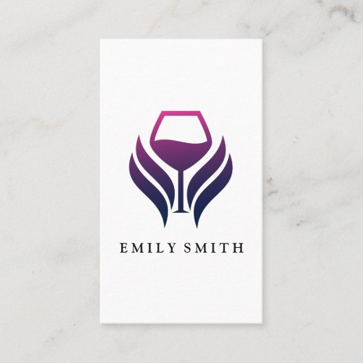 Paarse Logo | Modern Visitekaartje (Voorkant)