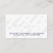 Paarse Logo van wijnglas | Patroon met wijnset Visitekaartje (Achterkant)