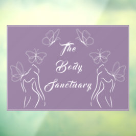 Paarse Logo Vrouwen Lichaamsverzorging Promotional Raamsticker