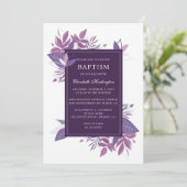 Paarse loof doop. Plum violet botanical Kaart (Staand voorkant)