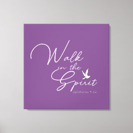 Paarse loop in de Bijbelverse Bijbel Canvas Afdruk