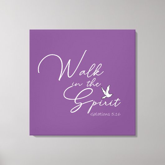 Paarse loop in de Bijbelverse Bijbel Canvas Afdruk (Voorkant)