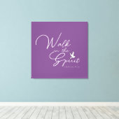 Paarse loop in de Bijbelverse Bijbel Canvas Afdruk (Insitu (Houten vloer))