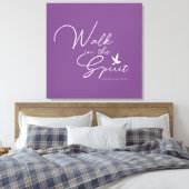 Paarse loop in de Bijbelverse Bijbel Canvas Afdruk (Insitu (Slaapkamer))