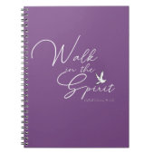 Paarse loop in de Bijbelverse Bijbel Notitieboek (Voorkant)