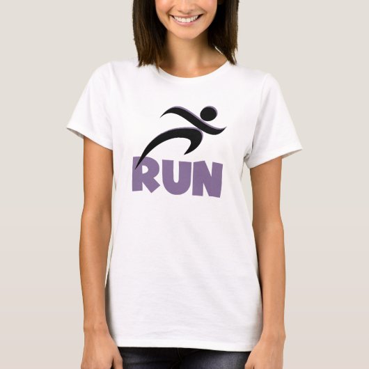 Paarse loopfitness t-shirt (Voorkant)