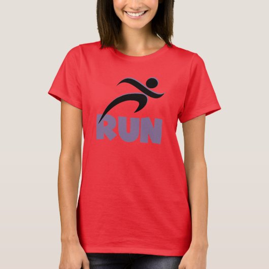 Paarse loopfitness t-shirt (Voorkant)