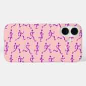 Paarse lopers Case-Mate iPhone case (Achterkant (horizontaal))