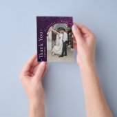 Paarse losse bruiloft flyer (Hand)