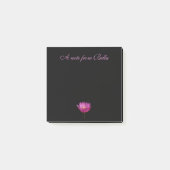 Paarse Lotus Black Post-it Notes (Voorkant)