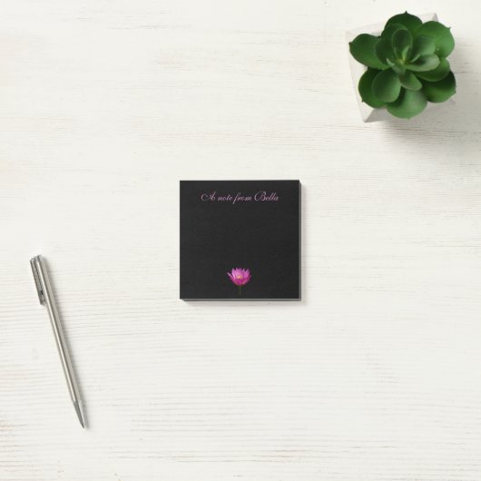 Paarse Lotus Black Post-it Notes (Kantoor)