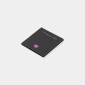 Paarse Lotus Black Post-it Notes (Schuin)