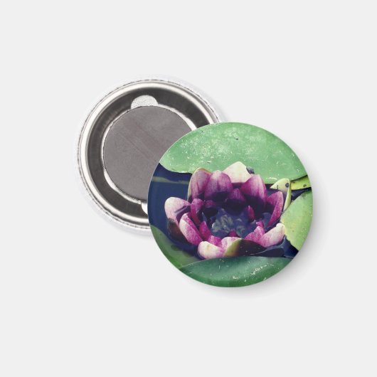 Paarse Lotus Bloem FotomagneetPaarse Lotus Magneet (Voorkant / Achterkant)