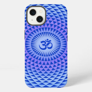 Paarse Lotus bloem meditatie wiel OM iPhone 13 Hoesje