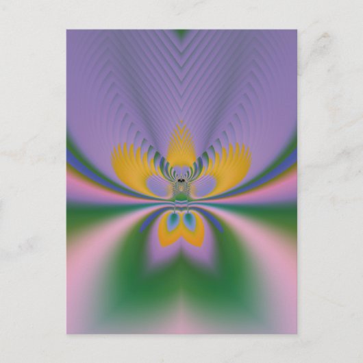 Paarse Lotus Briefkaart (Voorkant)