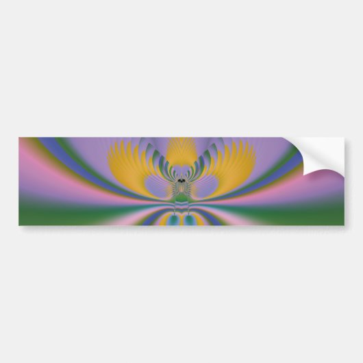 Paarse Lotus Bumpersticker (Voorkant)