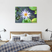 Paarse Lotus Canvas Afdrukken (Insitu (Slaapkamer))