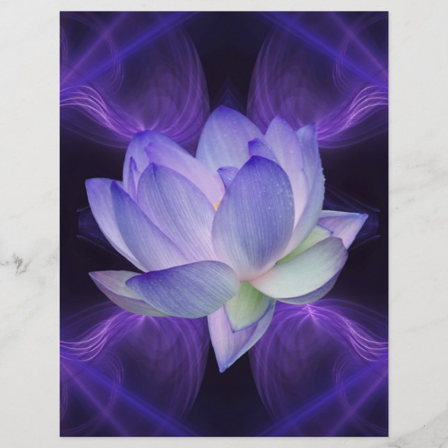 Paarse Lotus en heilige geometrie (Voorkant)