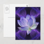 Paarse Lotus en heilige geometrie Briefkaart (Voorkant / Achterkant)